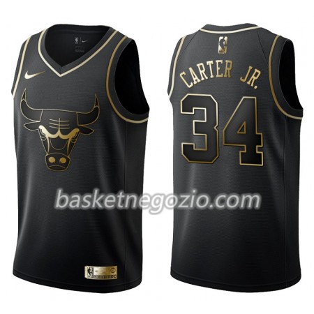 Canotte Uomo Chicago Bulls Wendell Carter Jr. 34 Nike Nero Golden Edition Swingman